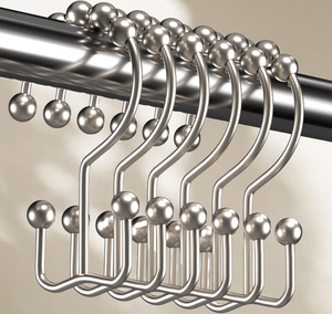 Crochets de <span class=keywords><strong>rideau</strong></span> de douche en acier inoxydable classiques modernes avec anneaux de salle de bain résistants à la rouille pour la cuisine Matériau PC - Product Image 5