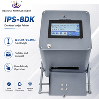 Imprimante de bureau mini IPS-8DK, machine de codage de date de bureau, encre à séchage rapide 600 dpi, pour la date de production sur cartons, boîtes, bouteilles