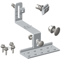Support de fixation avant-arrière en aluminium ARTSIGN pour panneaux solaires, support de montage PV haute capacité, pied de fixation pour système de support solaire de grande envergure sur toiture