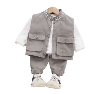 Vente Flash Nouveaux Modèles de Vêtements pour Enfants Ensembles de Vêtements en Gros Pantalons pour Enfants et Manteau pour Tout-Petits Garçons - Product Image 1