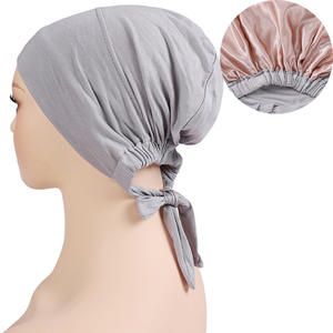 Prêt à expédier : Sous-hijab en jersey de coton modal de qualité supérieure, doublé satin, pour femmes musulmanes, bonnets intérieurs en satin pour hijab - Product Image 1