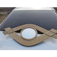 Miroir en bambou décoratif jaune écologique coloré pour le Nouvel An, vente en gros OEM