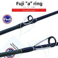 Canne à pêche au jigging à action lente, 1,5 section, pointe pleine, guides Fuji, en fibre de carbone légère, pour eau salée, pêche en mer, crevettes et snapper