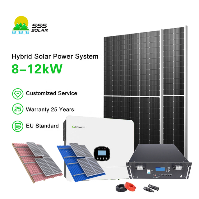 Solar Systems Complete Kit Home Solar 10kw Battery Hybrid Power Invert Panel System for Home