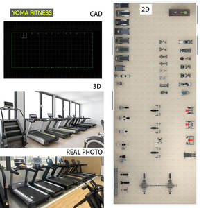 Tapis de course commercial de style complet construit pour les gymnases d'hôtel, le centre de réadaptation, la salle de sport et l'équipement d'entraînement cardio de club - Product Image 2