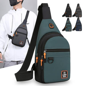 Bolso de Pecho para Hombre Fs Fashion, Tela Oxford, Verde, Negro, Gris, Azul Oscuro, Color Sólido, Costuras en Contraste, Ultraligero, Casual, para Exteriores - Product Image 5