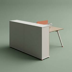 Poste <span class=keywords><strong>de</strong></span> travail modulaire pour personnel <span class=keywords><strong>de</strong></span> <span class=keywords><strong>bureau</strong></span>, <span class=keywords><strong>bureau</strong></span> avec cloison en bois et armoire <span class=keywords><strong>de</strong></span> rangement - Product Image 4