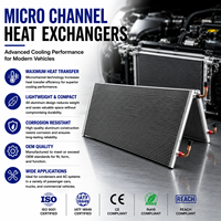 Condenseur de climatiseur automobile, serpentin de chauffage et de refroidissement haute performance, échangeur de chaleur microcanal en aluminium