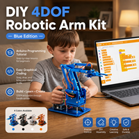 Kit de bras robotique miniature à 4 axes Zetok RA01 avec panneau de commande ESP8266 pour bras mécanique éducatif DIY 4DOF