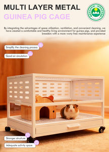 Fabrieksdirect ruime metalen draadkooi voor kleine dieren, middelgroot, met lade-stijl krukje - Product Image 5