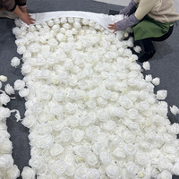 PROMISE meilleure vente mur de fleurs artificielles blanc ivoire mur de fleurs de plantes artificielles pour décor d'événement et fournitures de décoration de mariage