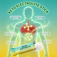 Poudre d'électrolytes Keto MCT en stick OEM ODM pour le soutien de la cétose et l'hydratation, personnalisable