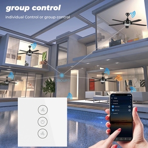 Interruptor de ventilador de control remoto inalámbrico inteligente Tuya EU/UKSmart Wifi interruptor de ventilador Compatible con <span class=keywords><strong>Alexa</strong></span>/Google Home/<span class=keywords><strong>IFTTT</strong></span> - Product Image 4