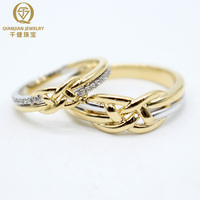 Bagues de couple personnalisées, bijoux de haute qualité, or 18 carats, sertis de diamants de couleur D VVS avec diamant cultivé en laboratoire IGI, pour cadeau d'anniversaire