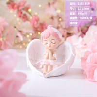 Ornamen Mobil Kue Boneka Dekorasi Rumah Kamar Tidur Gadis Balet Hati Lucu