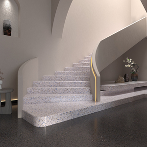 Azulejos de piedra de terrazo Artificial de cemento antideslizante personalizable de diseño moderno decoración Interior colorida para pared y suelo - Product Image 5