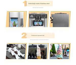 Máquina Expendedora <span class=keywords><strong>de</strong></span> Helado Suave, Máquina Expendedora Automática Comercial <span class=keywords><strong>de</strong></span> Helado Suave, <span class=keywords><strong>Robot</strong></span> Industrial para Hacer Helados - Product Image 2