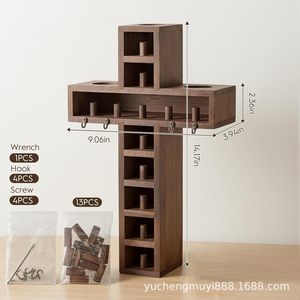 Wooden Baseball Ring Display Rack 8 Layers <b>Desktop</b> Storage <b>Shelf</b> For Rings Medals Balls Sports Collectibles - Product Image 4