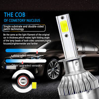 Faros Delanteros LED para Automóvil PLIHAS C6, 36 W, 8000 LM, Bombillas COB para Faros Delanteros de Automóvil H1/H3/H4/H7/H11/880/9004-9007, Luces Antiniebla, CC 12-24 V