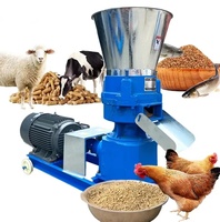 Nouvelle machine à granulés d'aliments pour animaux à trois phases 220V, facile à utiliser, haute productivité, capacité de 260 kg/h, pour usage domestique rural