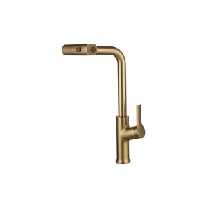 Nouvelle Robinet de Cuisine Monocommande en Acier Inoxydable 304, Design Moderne, à Poser sur Plan, avec Douchette Extensible, <span class=keywords><strong>Eau</strong></span> Chaude/Froide Mélangée, Rotation 360° - Product Image 3