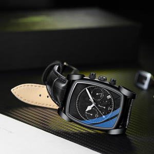Luxury Leather Strap <strong>Rectangular</strong> Waterproof Luminous Quartz Watches for Men - Product Image 4