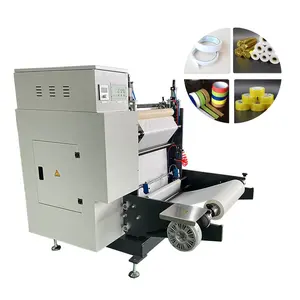 Máquina cortadora de rollos de fibra y rebobinadora, máquina de laminación bopp