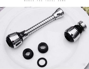 Grifo de Cocina de Acero Inoxidable con Monomando y Ajuste de 360 Grados, Tubo de Extensión con Rociador Extraíble, Boquilla Ahorradora de Agua con Filtro - Product Image 5