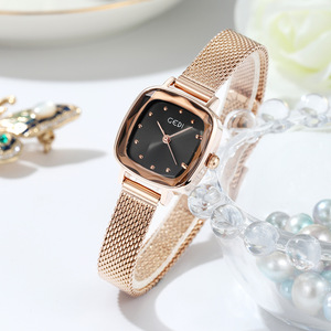 Montre minimaliste carrée pour femme étudiante, étanche, bracelet en maille, montre à quartz, offre spéciale de vacances - Product Image 4