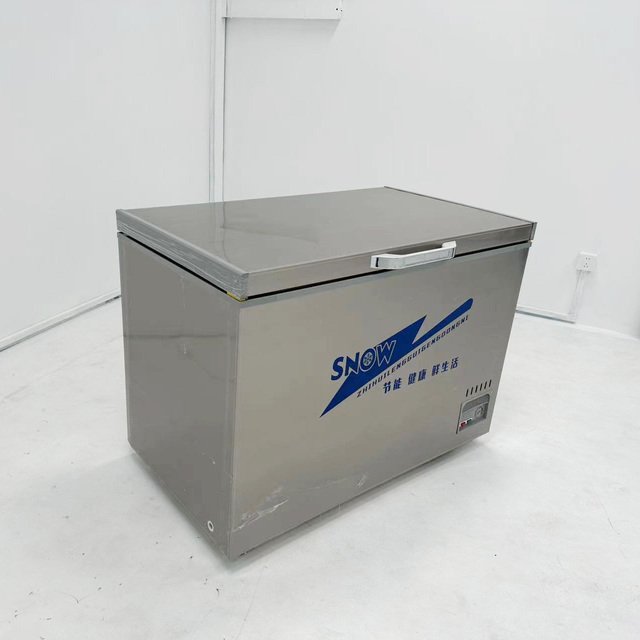 Low Energy Chest Freezer Deep 350-860 Liters High Capacity Stainless Steel Commercial Horizontal Freezer