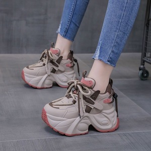 Scarpe da <span class=keywords><strong>Donna</strong></span> per il Commercio Estero, <span class=keywords><strong>Sneakers</strong></span> con Suola Spessa, Nuove per Tutte le Stagioni 2025, Casual con Suola in PU, Chiusura con Lacci, Motivo a Colori Abbinati - Product Image 4