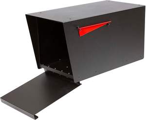 Buzón de diseño moderno, con recubrimiento en polvo negro, buzón soldado en la acera resistente de acero, duradero para todo clima y resistente a la corrosión - Product Image 2