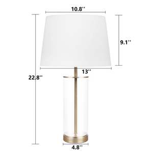 DB caseville 23 "โคมไฟตั้งโต๊ะทองเหลืองคลาสสิกที่ทันสมัยพร้อมไฟ LED ทองแดงใช้พลังงานจากแบตเตอรี่สำหรับการศึกษาในสำนักงานบ้านของตกแต่งงานแต่งงาน - Product Image 3