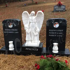 China suppliers marble angel granite monument for cemetery