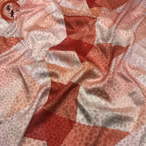 Brocade imprimé numérique italien 100% soie satin tissus polyester tela tissu jacquard tissu élastique en mousseline pour robe - Product Image 1