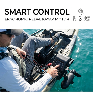 Moteur de pêche à la traîne hors-bord tendance pour kayak, bateau, canoë, propulsion <span class=keywords><strong>hybride</strong></span>, arrêt de sécurité à une touche, 12V 24V, sans balais, haute efficacité - Product Image 3