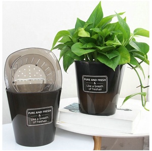 Translucide noir succulent planteur jardinières auto-eau pour plantes d'intérieur en plastique clair auto-arrosage Pot de plante - Product Image 6