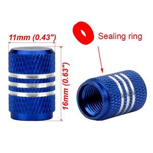 Bouchons de valve en alliage d'aluminium pour pneus de voiture et de vélo 8V1, couvre-poussière universels pour pneus, rouge, or, violet, noir, gris titane - Product Image 3