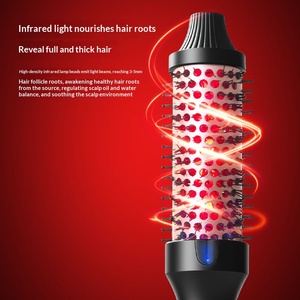 Ceramic Thermal <b>Hair</b> <b>Brush</b> LCD Temperature Display Infrared Tourmaline Ionic Curling Iron Volumizing <b>Hair</b> <b>Brush</b> <b>Electric</b> - Product Image 4