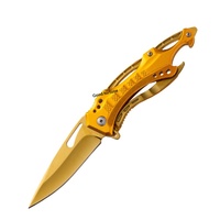 Couteau pliant d'extérieur en acier inoxydable, outil multifonctionnel portable de haute dureté, couteau de poche pour le camping, couteau de défense personnelle, couteau à fruits