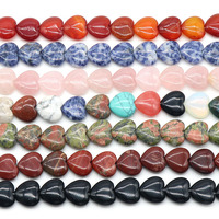 20mm coeur cristal Agate synthétique Turquoise Nature pierres perles en vrac bracelet à bricoler soi-même collier boucles d'oreilles accessoires fabrication de bijoux