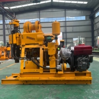 Foreuse d'exploration verticale portable 200m, 22HP, diesel, avec pompe à engrenages pour forage de puits d'eau et exploitation minière