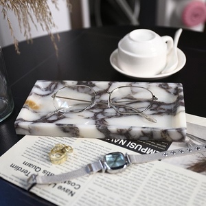 Bandeja de Almacenamiento de <span class=keywords><strong>Joyas</strong></span> de Mármol Calacatta Viola Única, Decoración Moderna y Elegante - Product Image 6