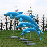 Statue d'animaux marins simulés artisanaux en résine de grande taille-Pingouin requin et coquille chaise conque pour décorations extérieures