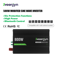 Convertisseur d'énergie solaire à onde sinusoïdale modifiée 800W, 12V/24V CC vers 120V/240V CA, pour camping-car, camion, camping, maison et système solaire hors réseau
