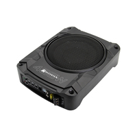 Subwoofer actif fin de 8 pouces 130W RMS - Boîtier moulé sous pression, système audio de voiture sous siège, dissipateur thermique robuste