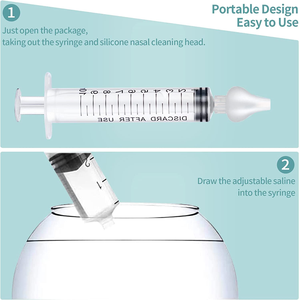 Bomba de jeringa <span class=keywords><strong>Nasal</strong></span> de silicona suave segura para bebés de 10ml, limpiador de Nariz de bebé PP, jeringa, limpiador de moco <span class=keywords><strong>Nasal</strong></span> para niños, OEM personalizable - Product Image 4