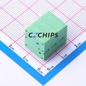 JL271R-50003G01 Spring Terminal Block Bent Lead Through Hole,P=5mm Connector 1x3P 5mm Right Angle Insert 3P - Product Image 2