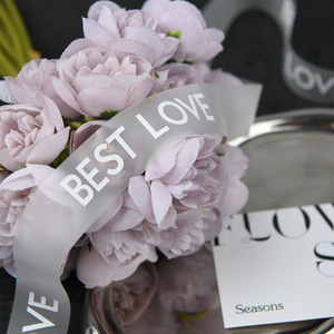 Tpu Matte Silicone Ribbon Spool Digital Printed Best Love Just For You Wedding Decorative Flower Ribbon 7K268 - Product Image 3