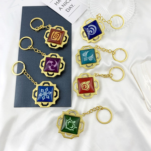 Llavero Original de Metal de Aleación de Zinc con Diseño de Armas de los 7 Elementos de Vision Lnazuma Ganyu Keqing Wendi Xiao para <span class=keywords><strong>Genshin</strong></span> Impact - Product Image 3